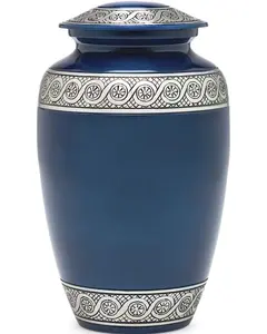 โกศใส่ศพโกศใส่เถ้ากระดูกมนุษย์ทำจากโลหะอินเดีย - Product Image 5