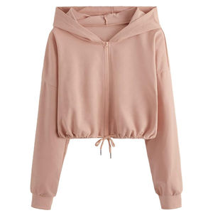 Custom Women <b>Crop</b> <b>Top</b> Hoodie Wholesale Price Oversized Streetwear Casual Pullover Sweatshirt Gym Wear Fashion <b>Hoodies</b> Wholesale - Product Image 1