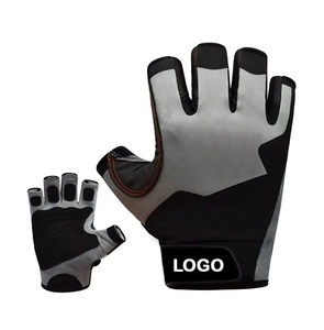 ถุงมือยกน้ำหนักทำจากผ้าโพลีเอสเตอร์กันลื่นครึ่งนิ้วถุงมือฝึกออกกำลังกายโลโก้และดีไซน์ออกแบบได้ตามต้องการ - Product Image 3