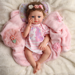 Muñeca Bebé Reborn de Silicona Completa de 16 Pulgadas, Muñeca de Juguete para Hacer Manualidades, Muñeca Bebé Niña Dormida Suave - Product Image 3