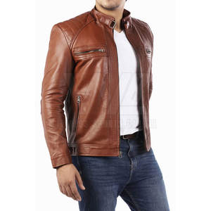 แจ็คเก็ตหนังผู้ชายกันลมสไตล์ล่าสุด ขายส่ง แจ็คเก็ตหนังผู้ชายกันน้ำขายดี - Product Image 1