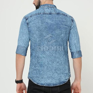 Fabrication en usine 100% coton chemise en jean pour hommes personnalisé en gros nouveauté conception à manches longues avec caractéristique respirante - Product Image 4