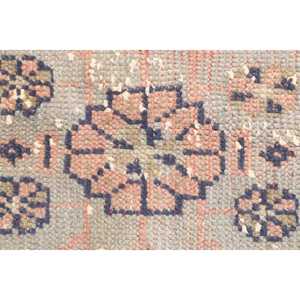 2.2x10.7 ft Vintage Rug, Turkish <b>Runner</b> Rug, <b>Red</b> Blue Moroccan Wool Rug - Product Image 5