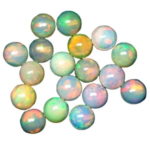 PDM Gems Fine Quality Genuine Ethiopian Fire Opal Round Shape Cabochon Cut Natural Fancy Opal Gemstones for Jewelry Setting - Product Image 1