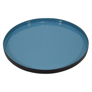 Compre una bandeja esmaltada de forma redonda con acento decorativo de calidad superior para servir frutas - Product Image 3