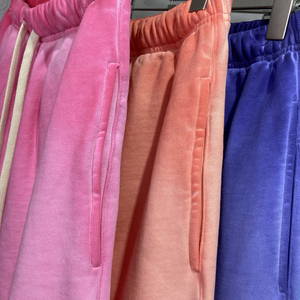 Shorts pour hommes 430 g/m² surdimensionnés, épais, personnalisables, style vintage urbain, taille élastique, vierges, délavés à l'acide, pour l'été - Product Image 3