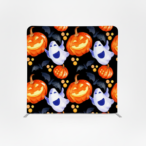 Telón de fondo de tensión fotomatón de fiesta de Halloween impreso personalizado con marco de aluminio soporte recto funda de almohada pantalla de tela - Product Image 6