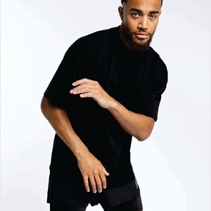 Confortable coupe ajustée hommes T-Shirt col rond tenue décontracté hommes Stock T-Shirt couleur unie hommes coton T-Shirt doux au toucher à manches courtes - Product Image 3