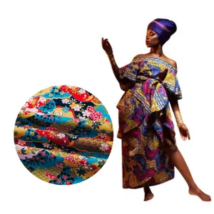 Real Quality Togo Print Chitenge Batik Furoshiki Kitenge Africa Robe Ankara Lace Fabric Woman Holland Wax Woven Dresses Weddings