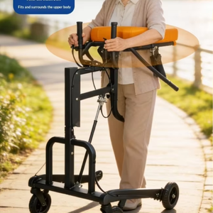 Déambulateur de rééducation hydraulique pour personnes âgées et handicapées avec siège et frein à main, aide à la marche debout - Product Image 4