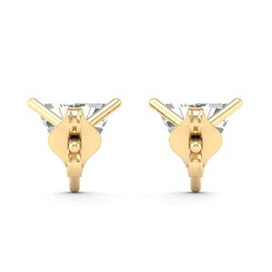 REYES-Pendientes de Moissanita con Forma de Triángulo para Mujer, Aretes de Moda Geométrica, Joyería Fina de Boda de Oro de 14K - Product Image 4