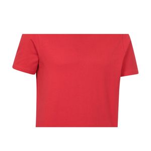 เสื้อยืดคอกลมแขนสั้นผู้ชายไซส์ใหญ่ คุณภาพสูง ปรับแต่งโลโก้ได้ ระบายอากาศดี เป็นมิตรกับสิ่งแวดล้อม ปักลาย สีแดงล้วน - Product Image 5