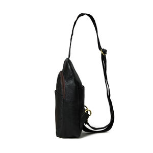 Bolso de pecho de cuero de vaca vintage, bolso de hombro de cuero genuino, bolsos de pecho de la India - Product Image 4