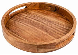 Bandeja de Servir Rústica de Madera de Acacia, Contenedor de Almacenamiento de Alimentos Ecológico, Forma Ovalada, Tamaño Personalizado Disponible - Product Image 5