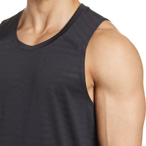 Camiseta sin mangas acanalada para hombres Body Enhancement Fit Men Powerlifting Tank Top con escote profundo - Product Image 4