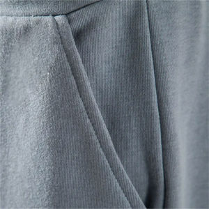 กางเกงขาสั้นผ้าฝ้ายระบายอากาศสำหรับผู้ชาย สกรีนโลโก้ได้ เนื้อผ้านุ่มแบบฟลีซ เอวยางยืด สไตล์สตรีทแฟชั่น เหมาะสำหรับออกกำลังกายที่ยิม - Product Image 4