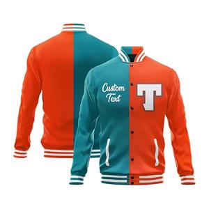 Veste de baseball universitaire vintage personnalisée de haute qualité pour hommes femmes avec col montant imprimé cousu brodé vêtements d'hiver - Product Image 1