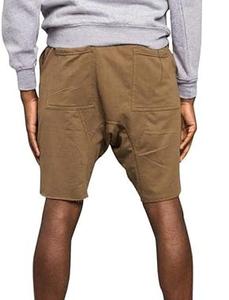 Pantalones Cortos Deportivos para Hombre, 100% Algodón, Estilo Vintage, Color Sólido, con Cordón Ajustable, Tejido Grueso, Estilo Holgado, para Correr al Aire Libre - Product Image 6