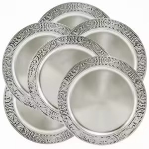 Assiette de chargeur Designer Edge parfaite pour les mariages, les fêtes, les événements, les dîners de vacances et les invités divertissants fabriqués à la main en Inde - Product Image 4