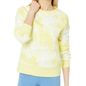 Sudaderas con cuello redondo al por mayor, diseño personalizado, estampado tie-dye, sudaderas personalizadas 100% algodón, ropa de manga larga para mujer - Product Image 2