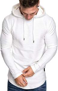 T-shirt décontracté d'hiver pour homme GLOBAL EDGE à manches régulières, col à capuche, doublure en tissu polaire polyester/coton, teinture de vêtement, séchage rapide - Product Image 4