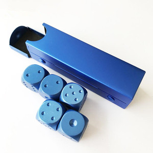 ¡Oferta! Dados creativos de aleación de aluminio para ocio, caja portátil de dados de aluminio - Product Image 1
