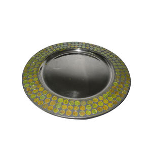 Assiette de service moderne de taille et de forme personnalisées nouvelle conception de qualité supérieure plaque de charge de bordure en mosaïque pour hôtel et restaurant - Product Image 2