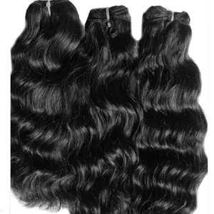 Grade 100% Natural Black Indian Remy <b>Body</b> <b>Wave</b> Premium Quality Human Hair Extensions - Product Image 3