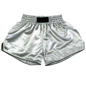 Shorts de MMA et de Muay Thai en satin à taille élastique en gros, impression par sublimation personnalisée, équipement de combat BJJ et de boxe - Product Image 1