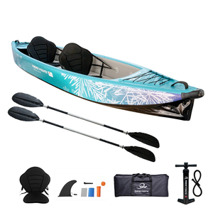 Canoë <span class=keywords><strong>gonflable</strong></span> de pêche à deux <span class=keywords><strong>places</strong></span> Ridewave, en PVC fiable, personnalisé, haute pression, vente en gros, kayak en PVC durable, technologie Drop Stitch - Product Image 2