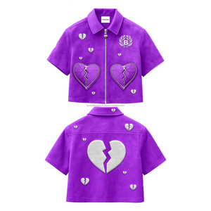 T-shirt Boxy Personnalisé de Haute Qualité, Style Hip Hop Streetwear, Polo à Fermeture Éclair, T-shirt Oversize Noir pour Hommes - Product Image 1