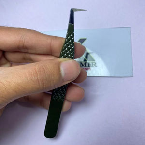 Pinzas para Pestañas de Acero Inoxidable, Herramientas de Belleza de Grado Profesional, Nano-Revestidas, Extensión de Pestañas, Agarre Fuerte, Sin Espacios, Suaves - Product Image 1