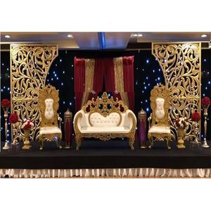 Incroyable réception de mariage mise en scène Décoration de scène de réception de mariage indien Cadres de scène de mariage indien Décoration - Product Image 1