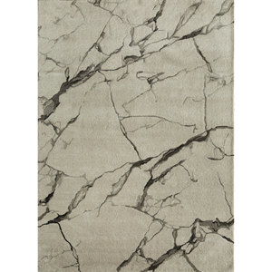 พรมทำมือจากขนสัตว์ผสมวิสโคส รุ่น Genesis Ivory Taq-4390 หนา 10 มม. ลายเส้นนามธรรม สำหรับบ้าน ห้องนั่งเล่น ทางเดิน รูปทรงสี่เหลี่ยมผืนผ้า - Product Image 1