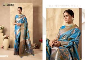 Self Zari Woven Rich Pallu Silk Saris para mujer Ropa tradicional india pakistaní Ropa de fiesta Todas las estaciones En stock Venta al por mayor - Product Image 4