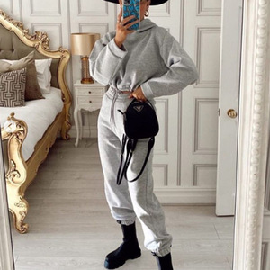 Sweats à capuche de jogging compressibles légers de haute qualité pantalons de survêtement ensemble de sweats à capuche et de jogging pour femmes - Product Image 4