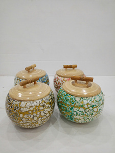 ACCESSOIRES DE CUISINE boîte laquée Boîte cadeau et artisanale laquée en bambou et coquille d'oeuf - Product Image 2