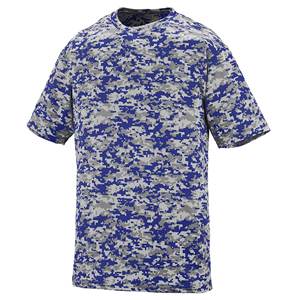 Camiseta de punto transpirable para hombre, estampado personalizado, camuflaje, manga corta, Fitness, venta al por mayor, camisetas de impresión personalizadas - Product Image 1