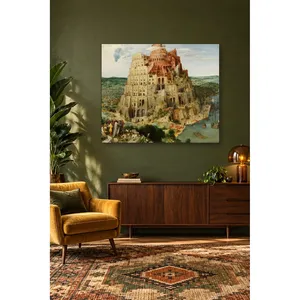 Fida Bruegel Grande tour de Babel avec port bondé, impression sur toile - Product Image 2
