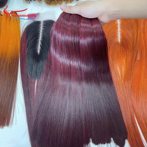 ผมแท้เวียดนามยี่ห้อ Thanh รุ่น Remy Bone Straight แบบเป็นมัด หนาแน่น ปลายผมเต็ม  ขายดีที่สุด ต่อผมจากโรงงานโดยตรง แบบเย็บสองชั้นด้วยเครื่อง - Product Image 1