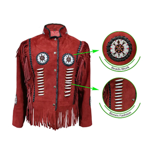 Chaqueta de Cuero de Gamuza Estilo Occidental Marrón para Hombre, Nueva, de Alta Calidad, con Flecos, Chaqueta Personalizable para Hombre - Product Image 3