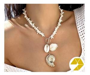 Produit le plus vendu: Collier coquillage été trésor étoile de mer perle en vrac gros côtier charme coquillage collier bijoux - Product Image 2
