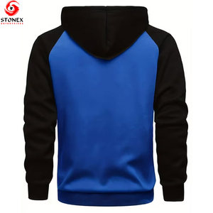 Sweat à capuche zippé à manches longues respirant pour l'hiver, logo personnalisé, séchage rapide, décontracté, homme, 2 pièces, 100% coton polaire, best-seller - Product Image 2