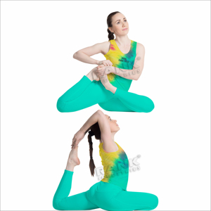 Conjunto de Yoga para mujer, ropa deportiva que absorbe la humedad con Sujetador deportivo elástico y mallas, ideal para ejercicio, gimnasio y trotar - Product Image 2