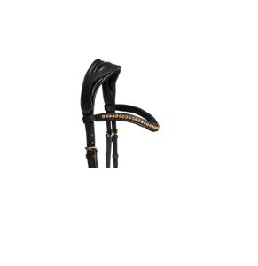 Vente en gros de dernier modèle Bride de cheval en cuir noir avec casque anatomique en strass Couture fantaisie Équitation Prix compétitif - Product Image 6