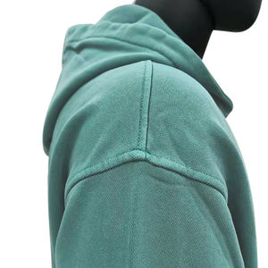 Custom Mens 100% Cotton Hoodie Blank Zip Up Oversized Hooded Sweatshirt No <b>String</b> Printing Logo Vintage Acid Washed Hoodies - Product Image 4