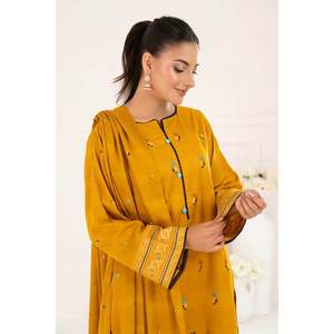 Traje Jacquard de 3 Piezas Sin Coser CLP-52177 C con Decoración Bordada y Elemento de Moda con Estampado Floral - Product Image 5