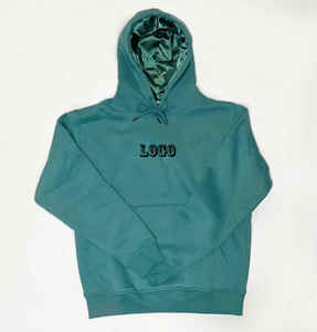 เสื้อฮู้ดดี้ผู้หญิงคุณภาพสูง พิมพ์ลายโลโก้ตามสั่ง ทรงโอเวอร์ไซส์ ผ้าฝรั่งเศสเทอร์รี่คอตตอน บุผ้าไหม ไซส์พลัส ซับในผ้าซาติน - Product Image 3