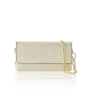 Genuine Leather <b>Chain</b> Wallet Clutch-PS655-Elegant Evening <b>Handbag</b>–Compact & Chic - Product Image 1