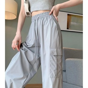 Nouveau 100% coton biologique surdimensionné Cargo pantalon femmes élégant multi-poches décontracté survêtement léger femme pantalon - Product Image 2